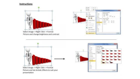 Company Business Strategy 3d Man With Graph Characters