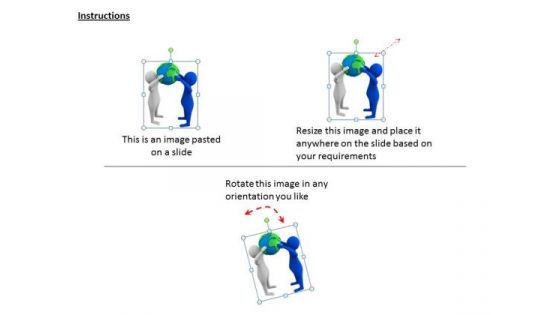 Company Business Strategy 3d Person Holding Globe With Both Hands Concept Statement