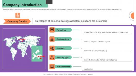 Company Introduction Financial Management Software Capital Raising Deck Topics Pdf