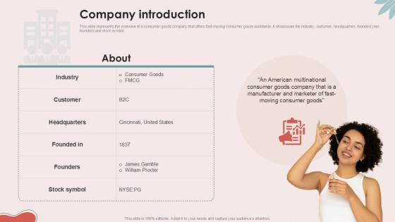Company Introduction Personal Care Company Investor Ppt Sample