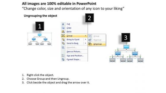 Company Organization Chart Hierarchy Process For Decision Making PowerPoint Templates