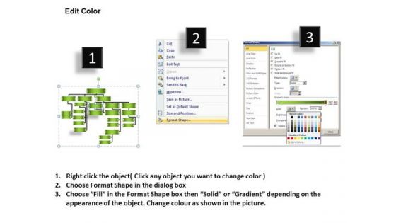 Company Organization Hierarchy Diagram PowerPoint Templates