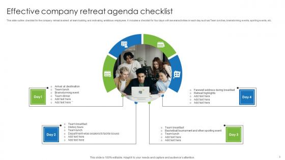 Company Retreat Agenda Ppt PowerPoint Presentation Complete Deck With Slides