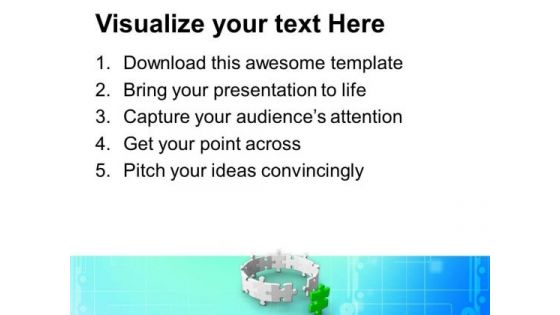 Complete The Cycle With Unique Solution PowerPoint Templates Ppt Backgrounds For Slides 0513