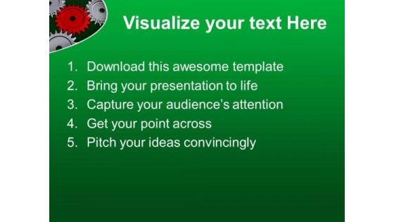 Complete The Process With Connected Gears PowerPoint Templates Ppt Backgrounds For Slides 0713