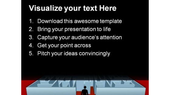 Complicated Maze Business PowerPoint Templates And PowerPoint Backgrounds 0811