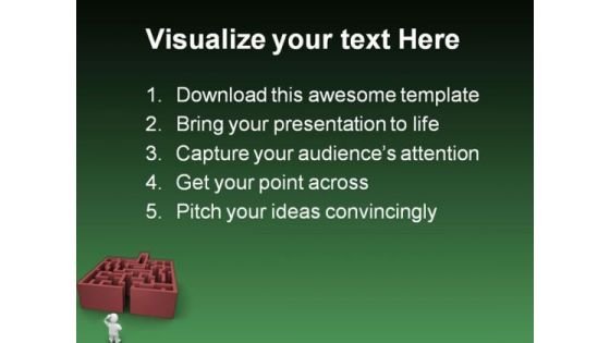 Complicated Maze Business PowerPoint Themes And PowerPoint Slides 0411