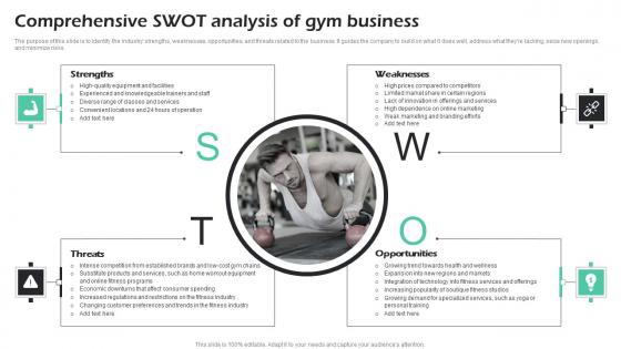 Comprehensive Swot Analysis Of Gym Business Fitness Center Business Plan Template Pdf