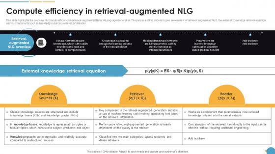 Compute Efficiency In Retrieval Augmented NLG Natural Language Automation