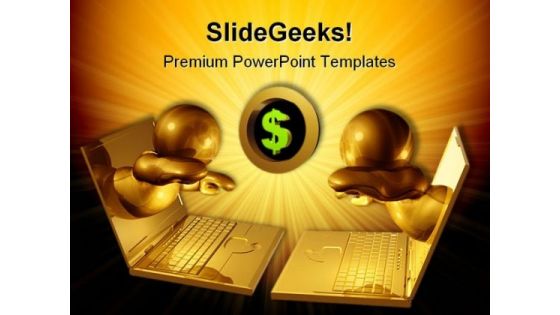 Computer Business Money PowerPoint Template 1110 Computer Business Money PowerPoint Template 1110