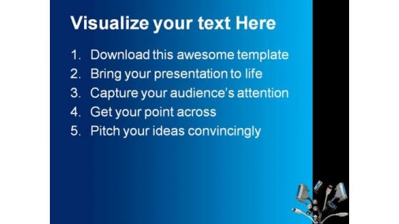 Computer Cables Technology PowerPoint Themes And PowerPoint Slides 0211