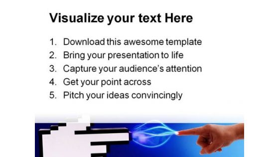 Computer Cursor And Hand People PowerPoint Templates And PowerPoint Backgrounds 0411