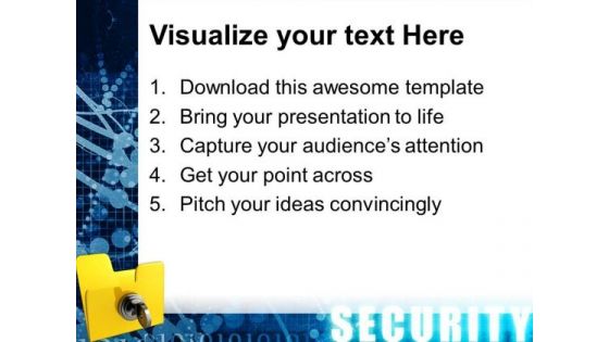Computer Empty Folder With Key Security PowerPoint Templates And PowerPoint Themes 0712