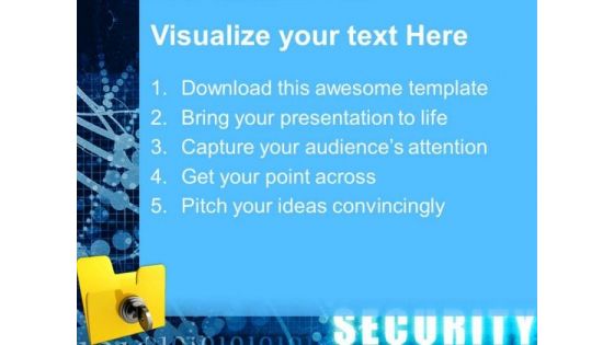 Computer Empty Folder With Key Security PowerPoint Templates And PowerPoint Themes 0712