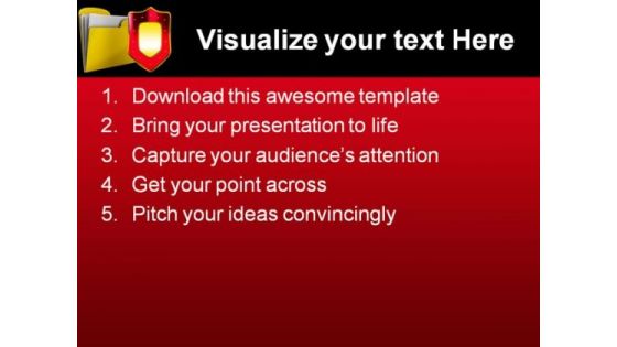 Computer Folder Security PowerPoint Templates And PowerPoint Backgrounds 0211
