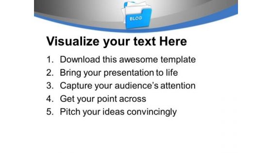 Computer Folder With Blog PowerPoint Templates Ppt Backgrounds For Slides 0213