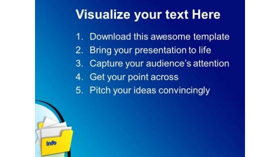 Computer Folder With Info Internet PowerPoint Templates And PowerPoint Themes 1012