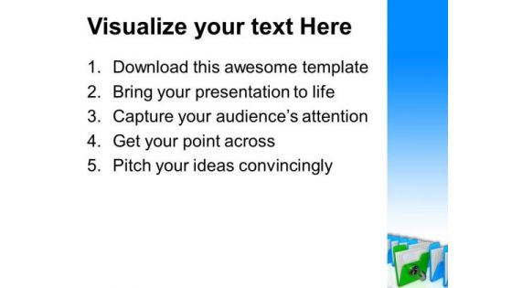 Computer Folder With Key Internet PowerPoint Templates And PowerPoint Themes 0912