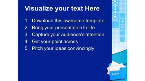 Computer Folder With News PowerPoint Templates And PowerPoint Themes 1012