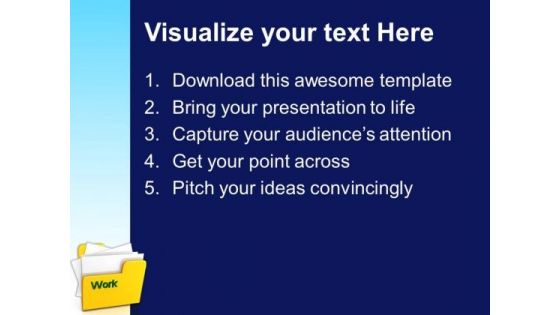 Computer Folder With Work PowerPoint Templates And PowerPoint Themes 0912
