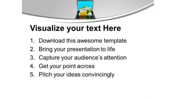Computer Folders On A Laptop PowerPoint Templates Ppt Backgrounds For Slides 0113