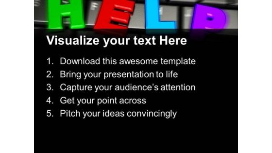 Computer Keyboard Help And Support Technology PowerPoint Templates Ppt Backgrounds For Slides 0113