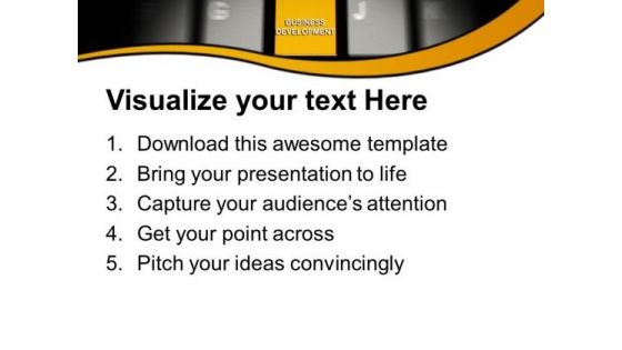 Computer Keyboard With Business Development PowerPoint Templates Ppt Backgrounds For Slides 0113