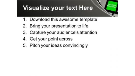 Computer Keyboard With Business Marketing PowerPoint Templates Ppt Backgrounds For Slides 0113