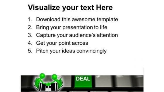 Computer Keyboard With Deal Button PowerPoint Templates And PowerPoint Themes 1012
