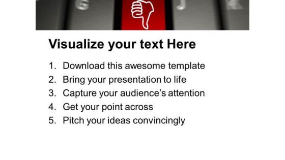 Computer Keyboard With Gesturing Hands Failure PowerPoint Templates Ppt Backgrounds For Slides 0113