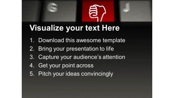 Computer Keyboard With Gesturing Hands PowerPoint Templates And PowerPoint Themes 1012