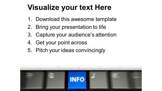 Computer Keyboard With Info Internet PowerPoint Templates And PowerPoint Themes 0912