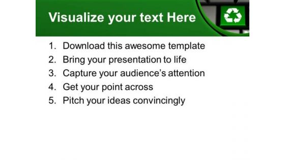 Computer Keyboard With Recycle Button Internet PowerPoint Templates And PowerPoint Themes 1012