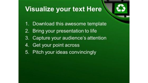 Computer Keyboard With Recycle Button Internet PowerPoint Templates And PowerPoint Themes 1012
