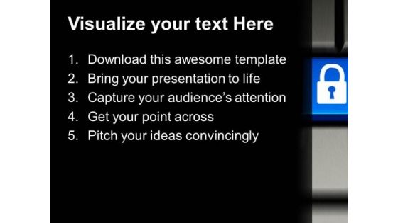 Computer Keyboard With Security Keys PowerPoint Templates And PowerPoint Themes 0912
