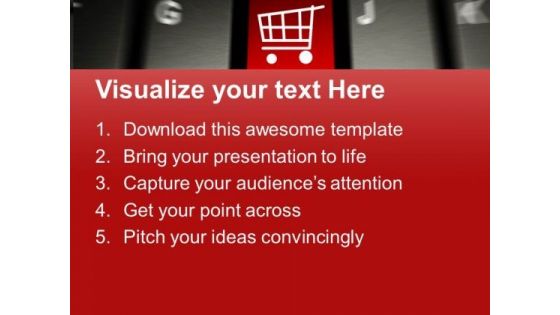 Computer Keyboard With Shopping Cart Key PowerPoint Templates Ppt Backgrounds For Slides 0113