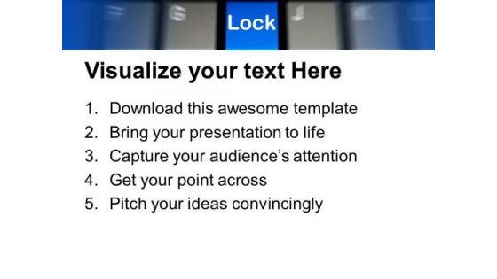 Computer Keyboard With Word Lock PowerPoint Templates Ppt Backgrounds For Slides 0113