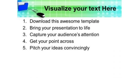 Computer Mouse And Folder Internet PowerPoint Templates And PowerPoint Themes 1012
