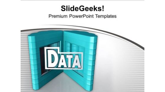 Computer Server With Data PowerPoint Templates Ppt Backgrounds For Slides 0713