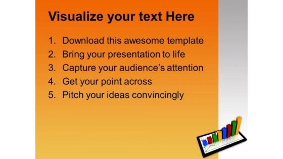 Computer Tablet With Business Graph Sales PowerPoint Templates Ppt Backgrounds For Slides 1212