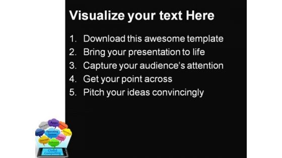 Computing On Smartphone Technology PowerPoint Templates And PowerPoint Backgrounds 0811