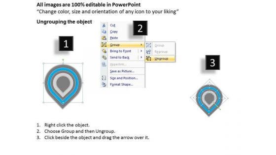 Concentric 5 Stages Organisational Chart Strategic Plan PowerPoint Templates