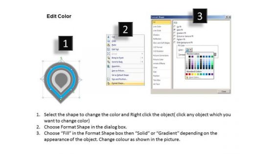 Concentric 5 Stages Organisational Chart Strategic Plan PowerPoint Templates