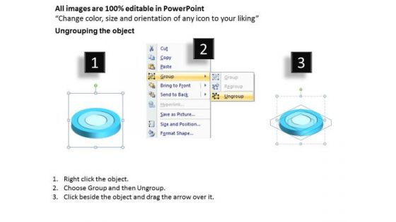 Concentric Circles Data Flow Diagram 3 Stages Business Plan For Non Profit PowerPoint Slides