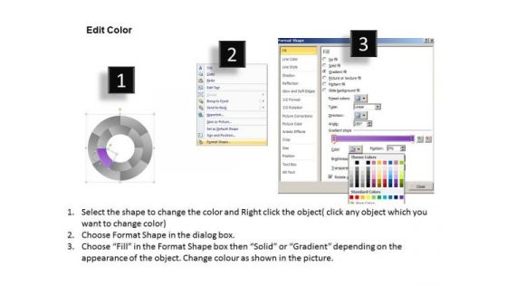 Concentric Circular Process 6 Stages Business Contingency Plan PowerPoint Templates