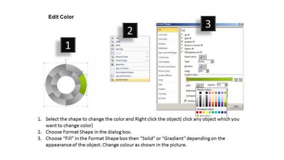Concentric Circular Process 6 Stages Business Plan PowerPoint Slides
