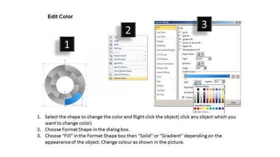 Concentric Circular Process 6 Stages Business Plan PowerPoint Templates