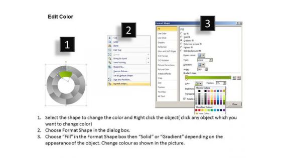Concentric Circular Process 6 Stages Business Plans PowerPoint Templates