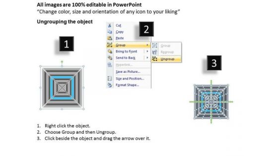Concentric Data Flow Process 9 Stages Business Plan PowerPoint Slide