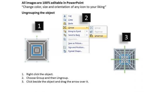 Concentric Data Flow Process 9 Stages Business Plans PowerPoint Slides